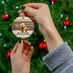 Aussie Platypus Ceramic Ornament Merry Christmas