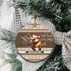 Aussie Platypus Ceramic Ornament Merry Christmas