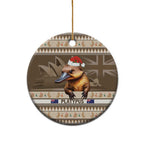 Aussie Platypus Ceramic Ornament Merry Christmas