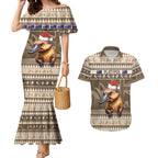 Aussie Platypus Couples Matching Mermaid Dress and Hawaiian Shirt Merry Christmas