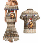 Aussie Platypus Couples Matching Mermaid Dress and Hawaiian Shirt Merry Christmas