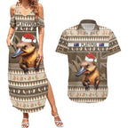 Aussie Platypus Couples Matching Summer Maxi Dress and Hawaiian Shirt Merry Christmas