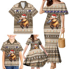Aussie Platypus Family Matching Mermaid Dress and Hawaiian Shirt Merry Christmas
