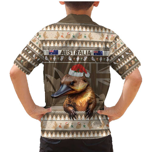 Aussie Platypus Family Matching Mermaid Dress and Hawaiian Shirt Merry Christmas
