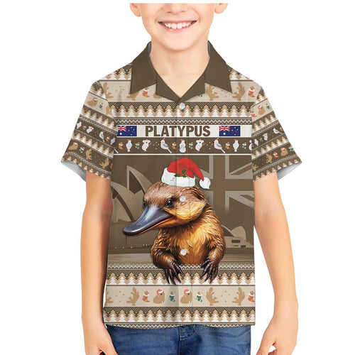 Aussie Platypus Family Matching Mermaid Dress and Hawaiian Shirt Merry Christmas
