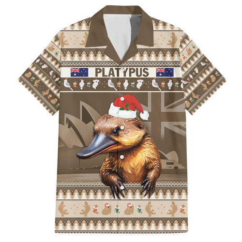 Aussie Platypus Family Matching Off Shoulder Maxi Dress and Hawaiian Shirt Merry Christmas