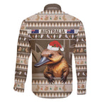 Aussie Platypus Family Matching Off Shoulder Maxi Dress and Hawaiian Shirt Merry Christmas