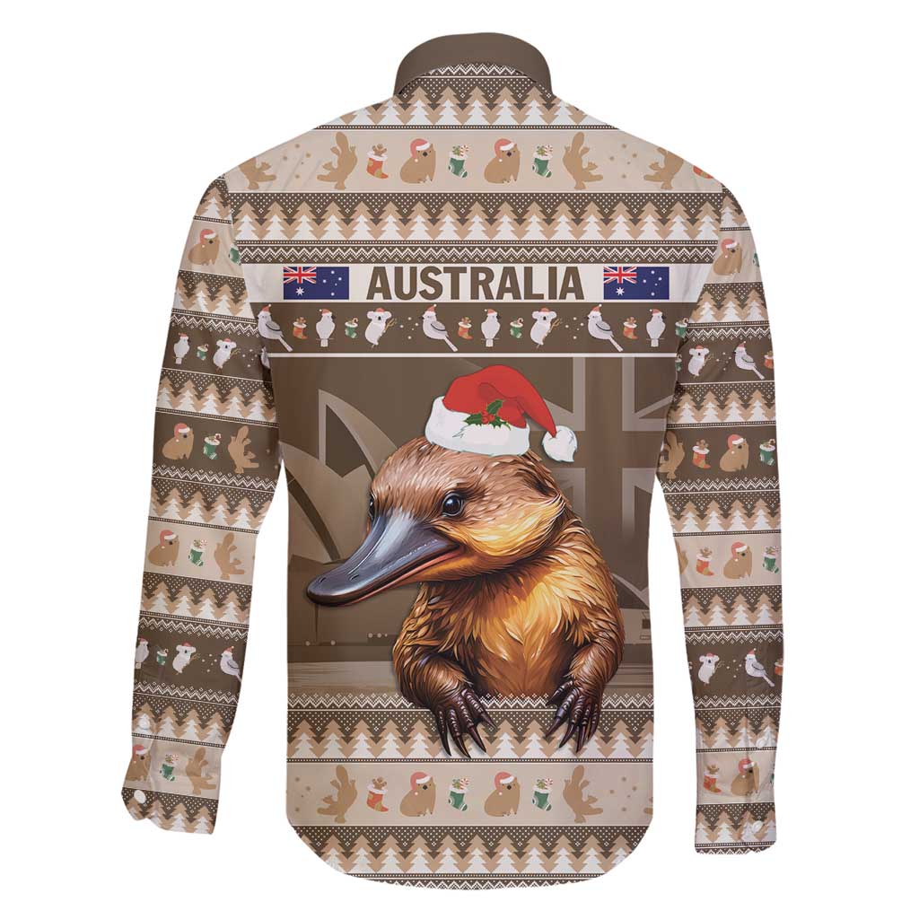 Aussie Platypus Family Matching Off Shoulder Short Dress and Hawaiian Shirt Merry Christmas