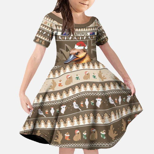 Aussie Platypus Family Matching Tank Maxi Dress and Hawaiian Shirt Merry Christmas