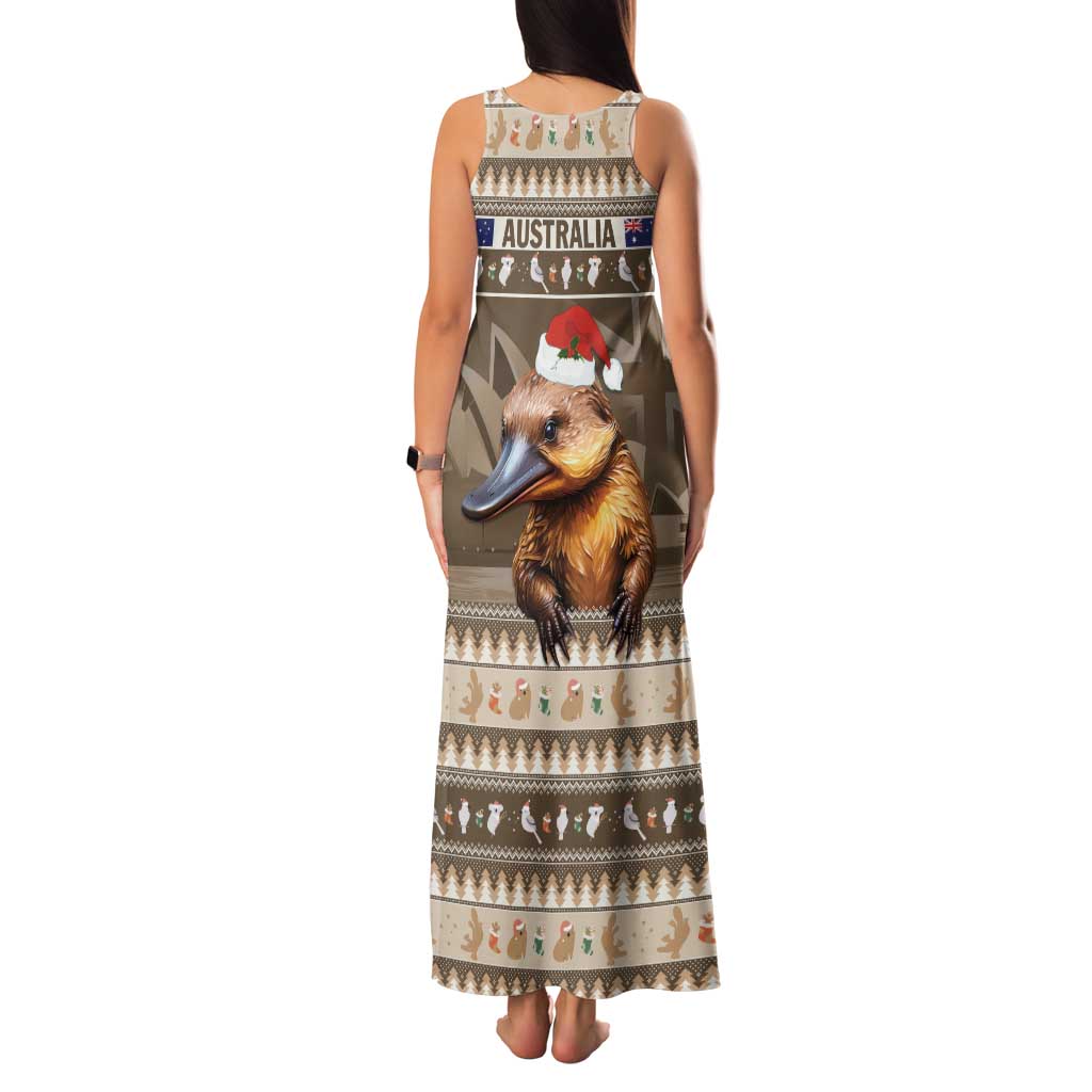 Aussie Platypus Family Matching Tank Maxi Dress and Hawaiian Shirt Merry Christmas