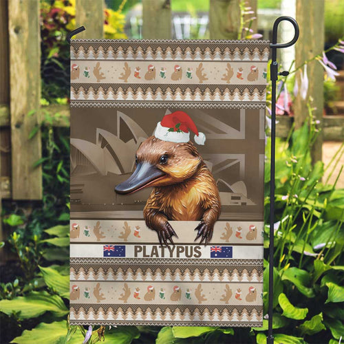 Aussie Platypus Garden Flag Merry Christmas