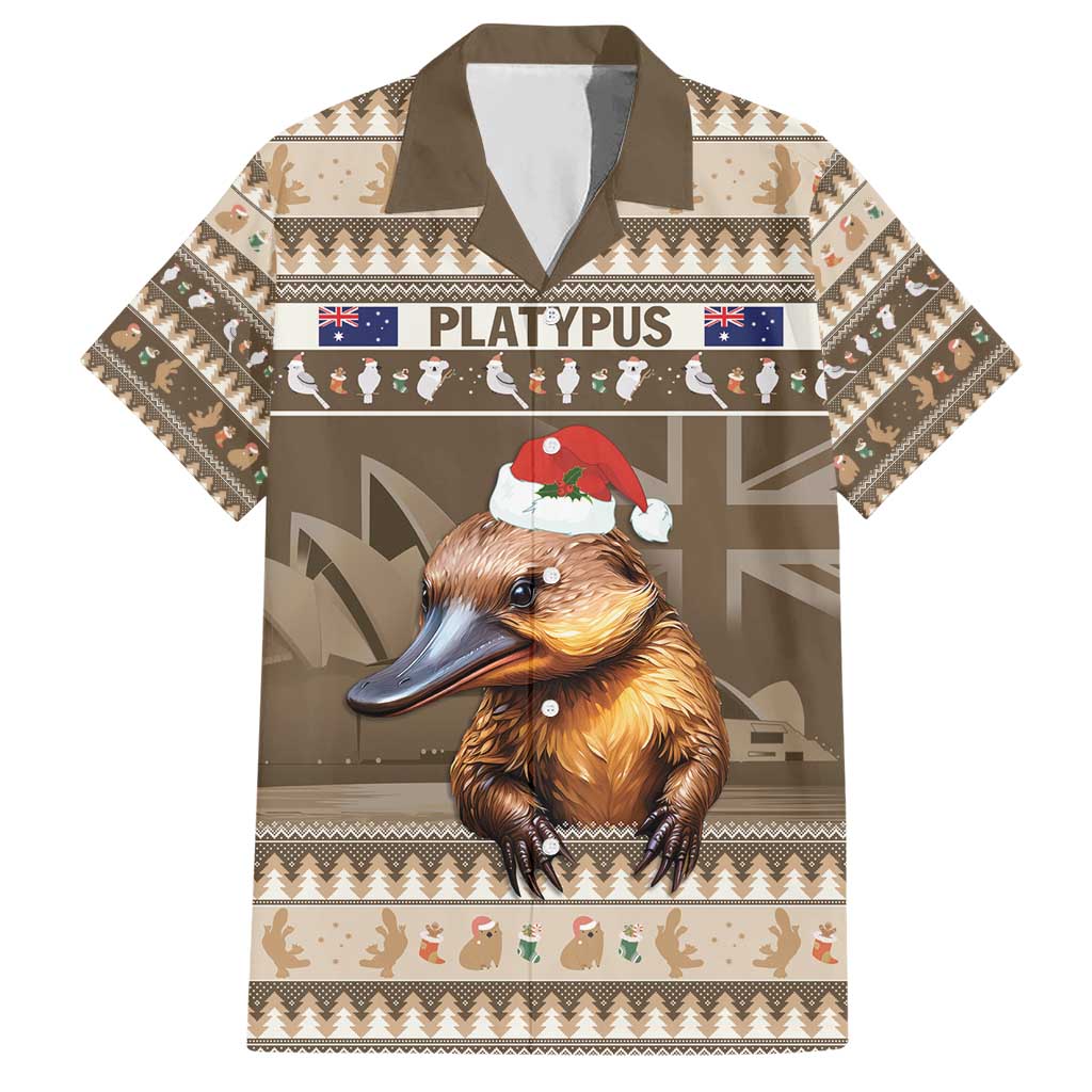 Aussie Platypus Hawaiian Shirt Merry Christmas