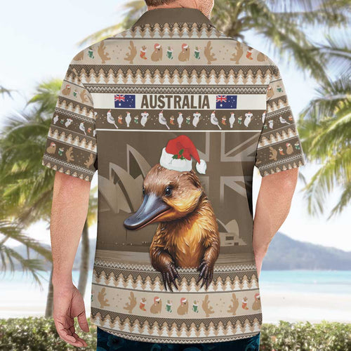 Aussie Platypus Hawaiian Shirt Merry Christmas