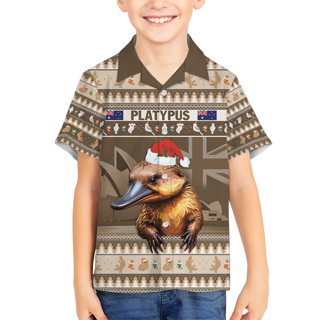 Aussie Platypus Hawaiian Shirt Merry Christmas