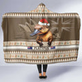 Aussie Platypus Hooded Blanket Merry Christmas