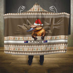 Aussie Platypus Hooded Blanket Merry Christmas