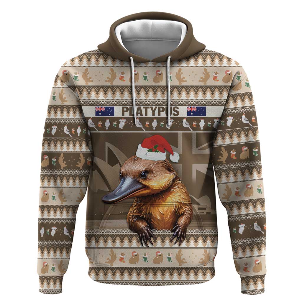 Aussie Platypus Hoodie Merry Christmas