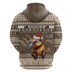 Aussie Platypus Hoodie Merry Christmas