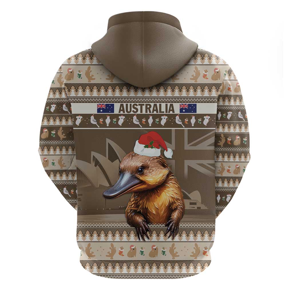 Aussie Platypus Hoodie Merry Christmas