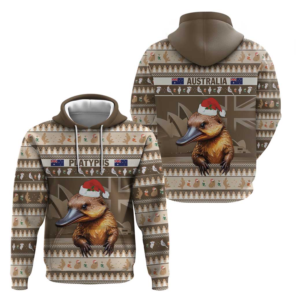 Aussie Platypus Hoodie Merry Christmas