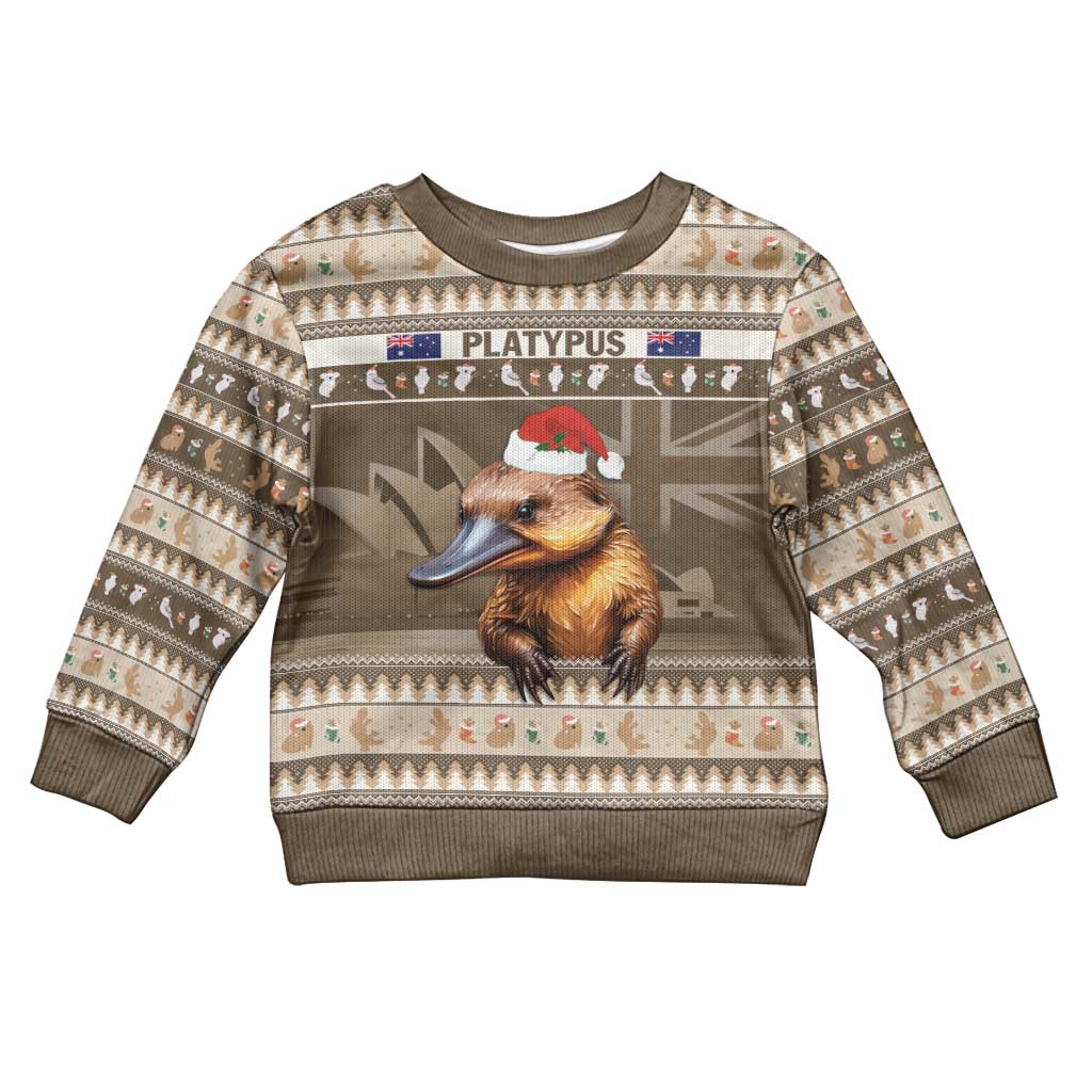 Aussie Platypus Kid Ugly Christmas Sweater Merry Christmas