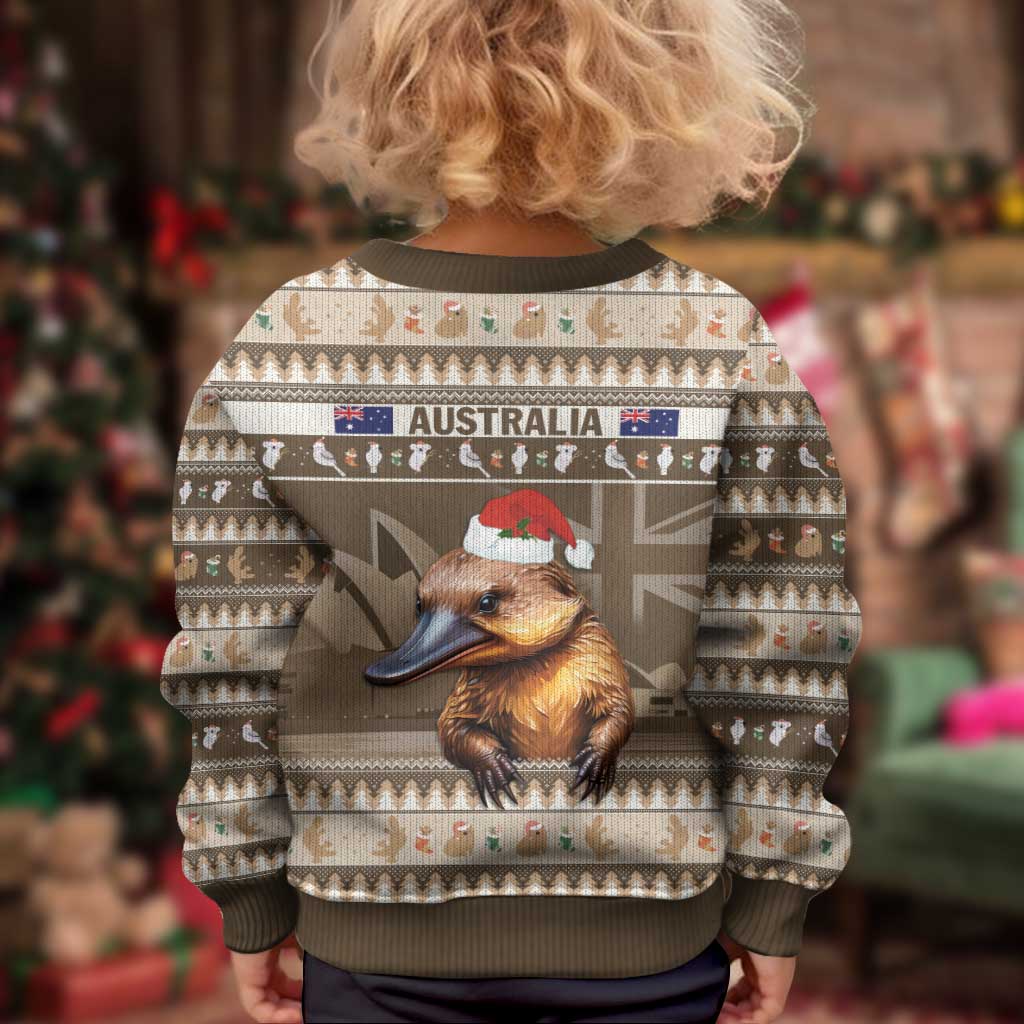 Aussie Platypus Kid Ugly Christmas Sweater Merry Christmas