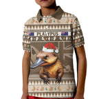Aussie Platypus Kid Polo Shirt Merry Christmas