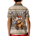 Aussie Platypus Kid Polo Shirt Merry Christmas