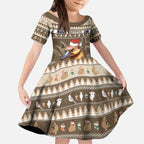 Aussie Platypus Kid Short Sleeve Dress Merry Christmas