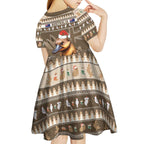 Aussie Platypus Kid Short Sleeve Dress Merry Christmas