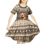 Aussie Platypus Kid Short Sleeve Dress Merry Christmas