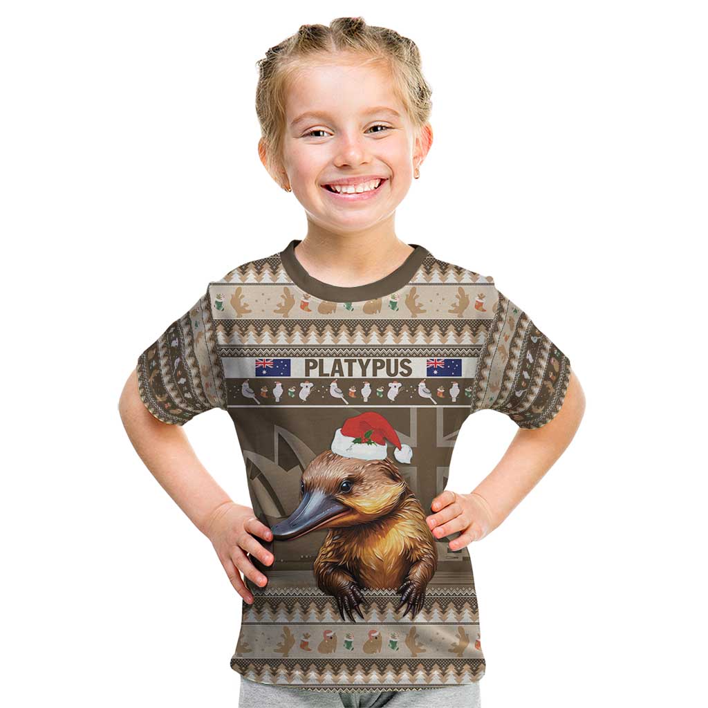 Aussie Platypus Kid T Shirt Merry Christmas