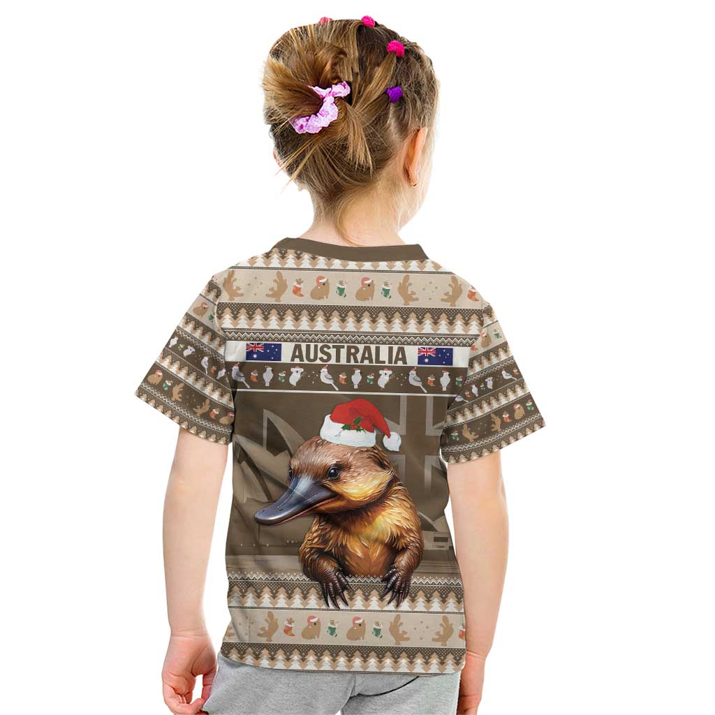 Aussie Platypus Kid T Shirt Merry Christmas