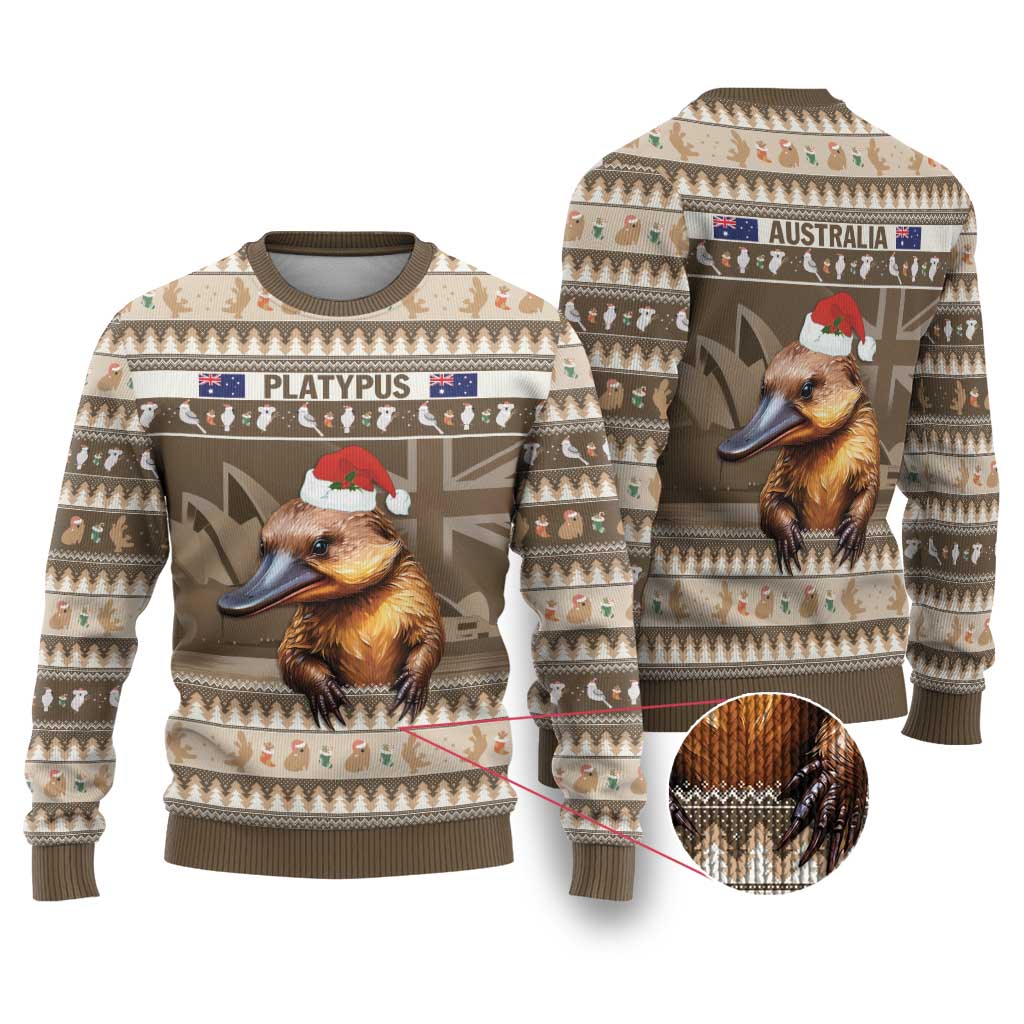 Aussie Platypus Ugly Christmas Sweater Merry Christmas