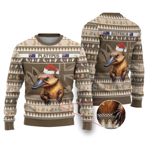 Aussie Platypus Ugly Christmas Sweater Merry Christmas