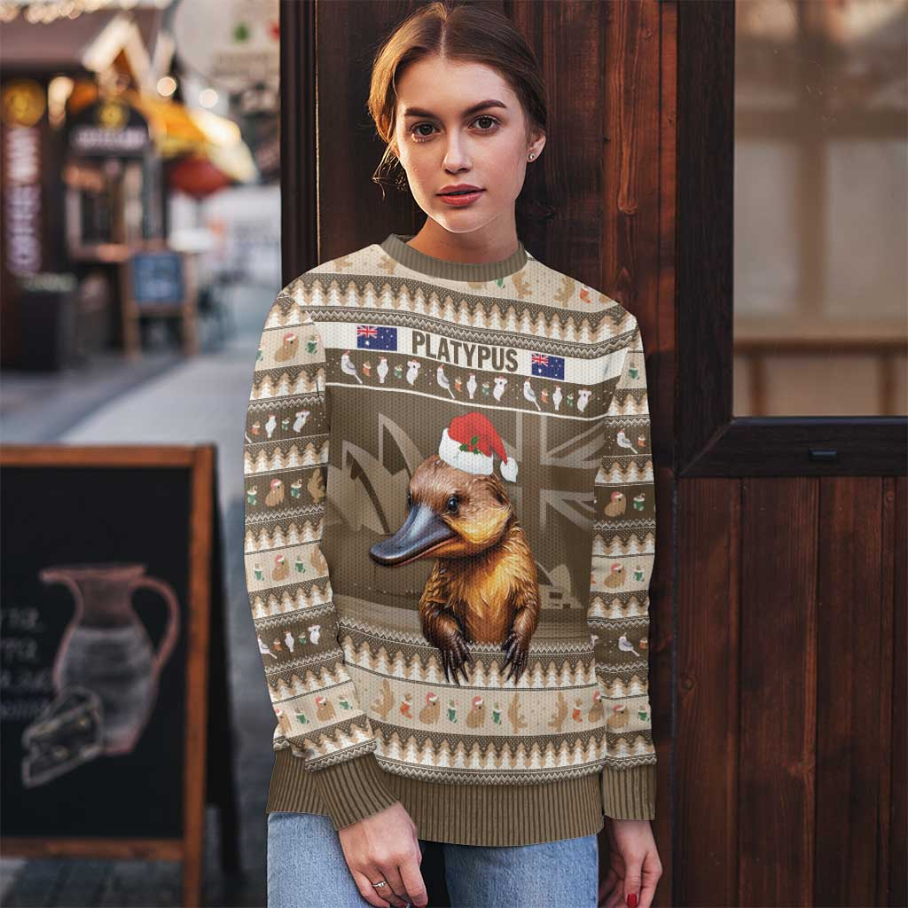 Aussie Platypus Ugly Christmas Sweater Merry Christmas