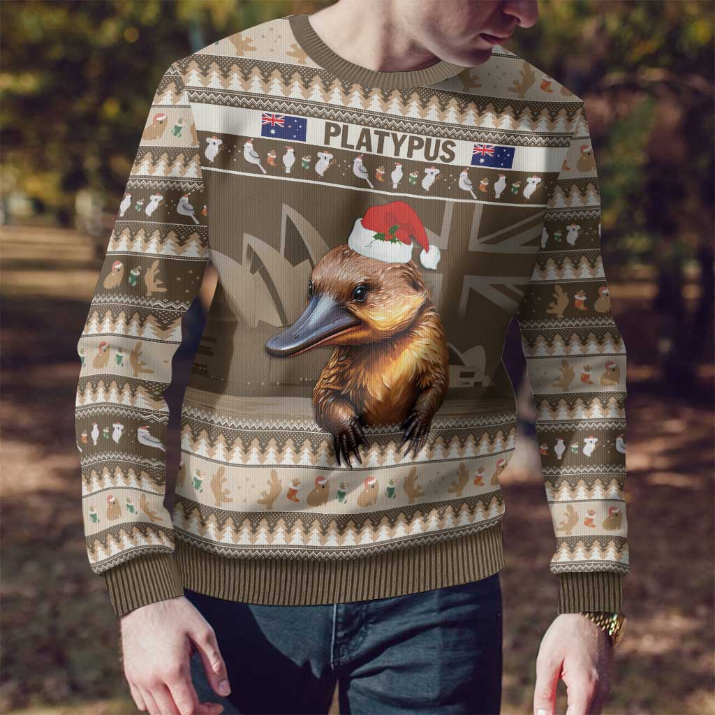 Aussie Platypus Ugly Christmas Sweater Merry Christmas