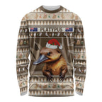 Aussie Platypus Long Sleeve Shirt Merry Christmas