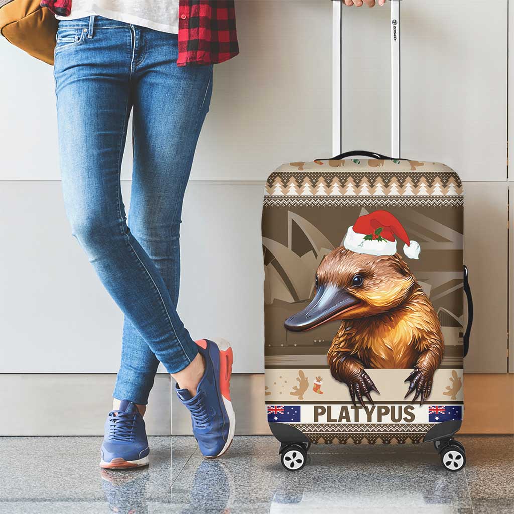 Aussie Platypus Luggage Cover Merry Christmas