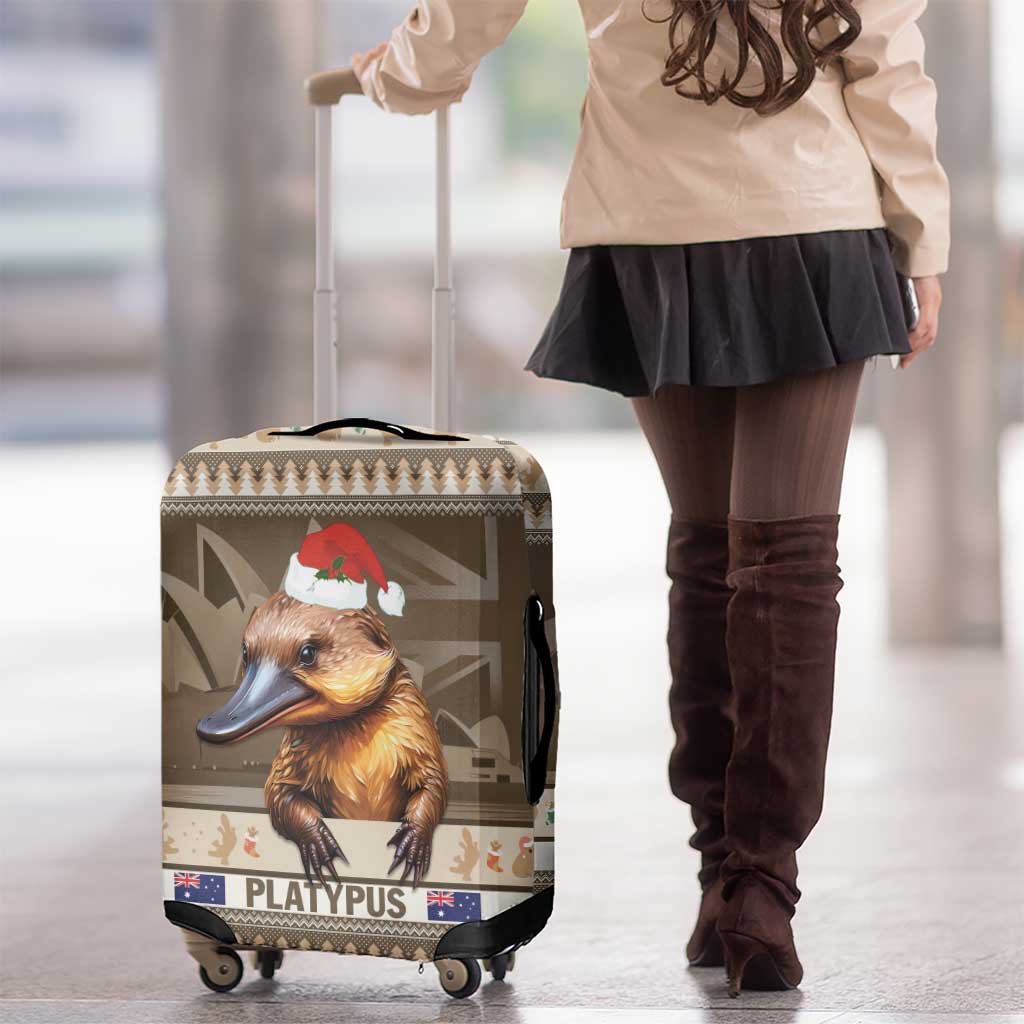 Aussie Platypus Luggage Cover Merry Christmas