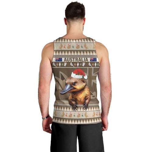 Aussie Platypus Men Tank Top Merry Christmas