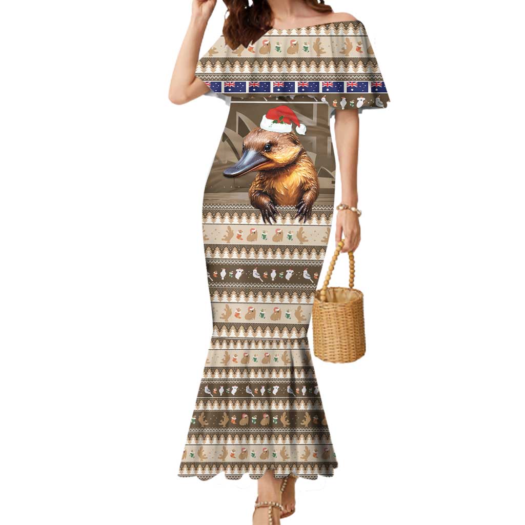 Aussie Platypus Mermaid Dress Merry Christmas