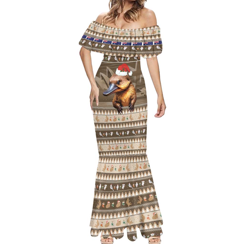 Aussie Platypus Mermaid Dress Merry Christmas