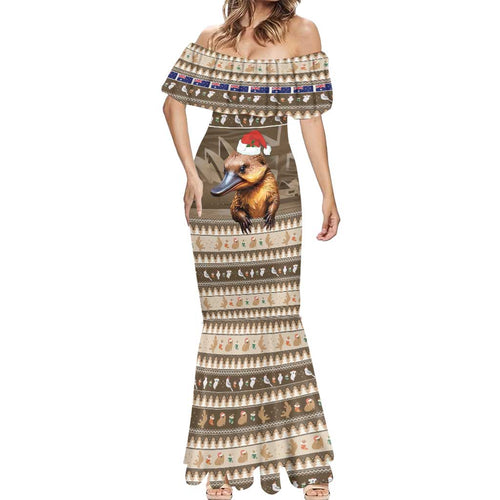 Aussie Platypus Mermaid Dress Merry Christmas
