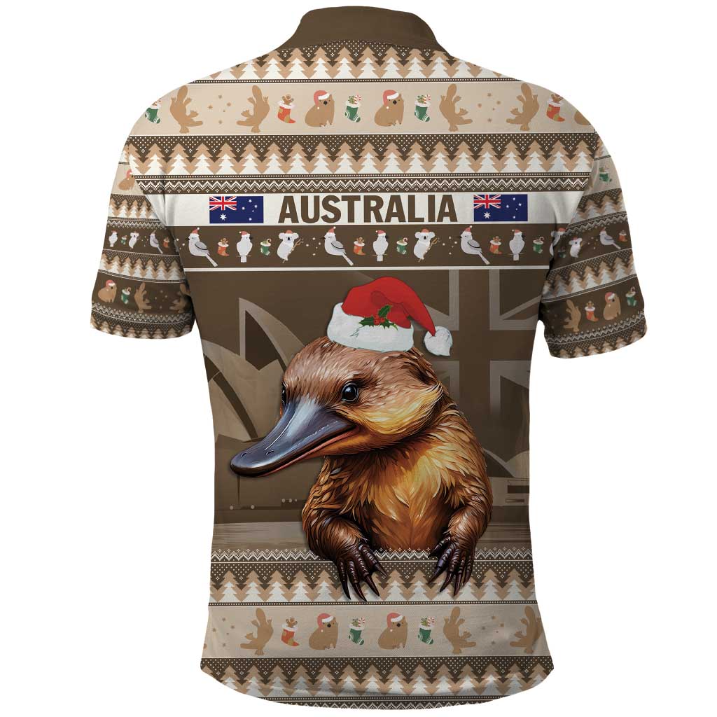Aussie Platypus Polo Shirt Merry Christmas