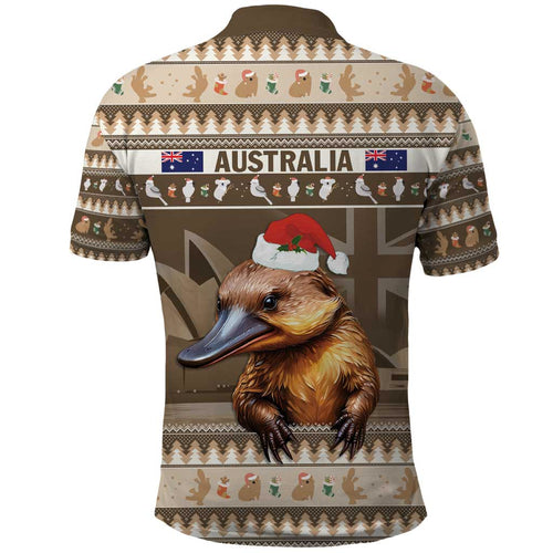 Aussie Platypus Polo Shirt Merry Christmas