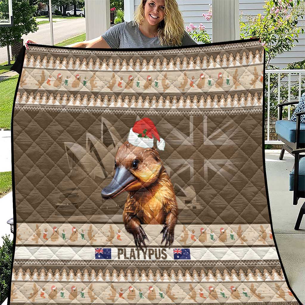 Aussie Platypus Quilt Merry Christmas
