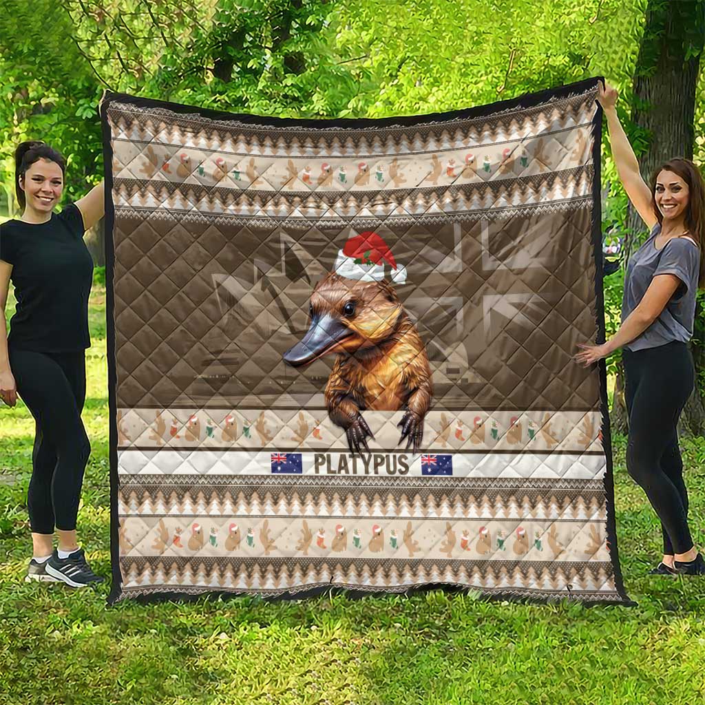Aussie Platypus Quilt Merry Christmas