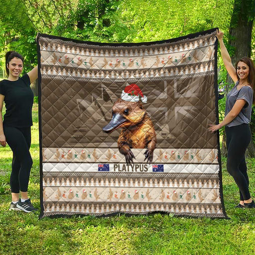 Aussie Platypus Quilt Merry Christmas