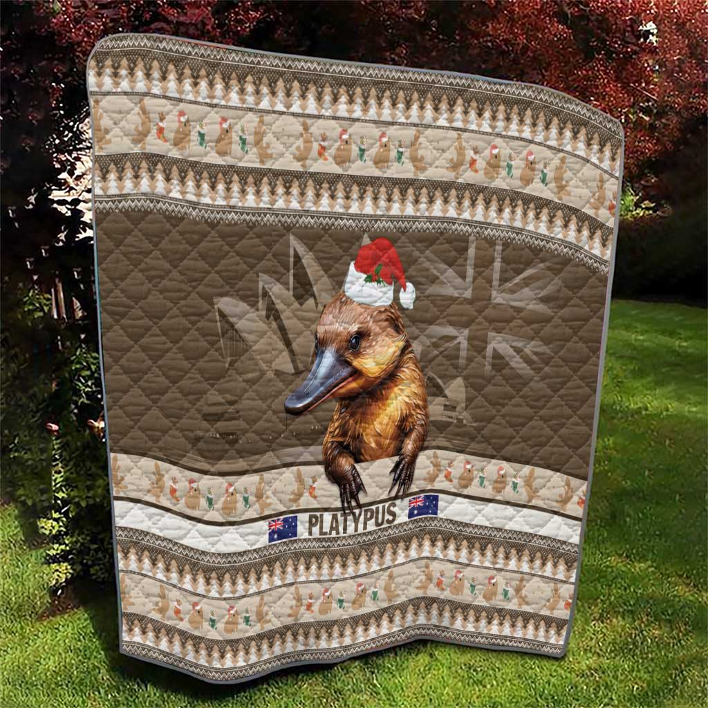 Aussie Platypus Quilt Merry Christmas